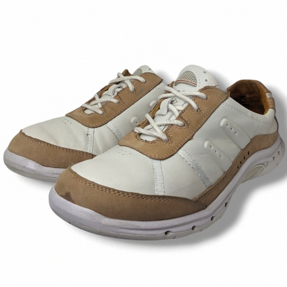 Clarks Unstructured | Two-Tone Leather Casual Comfort Sneakers Women's Size 7 - Picture 4 of 9